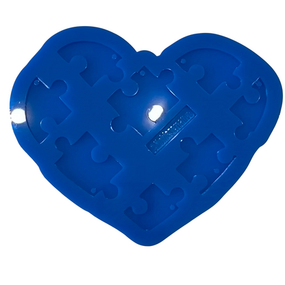 Molde llavero Autismo forma corazon