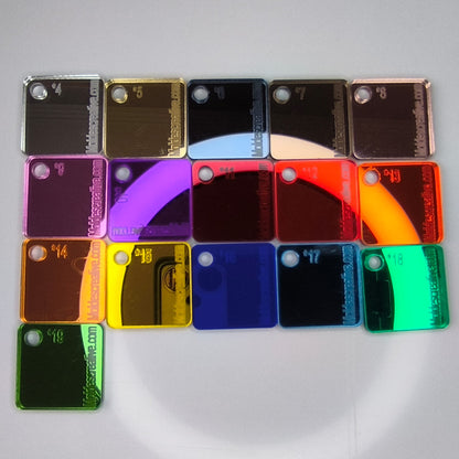 .Muestrario de TODOS nuestros Acrílicos de colores (opacos y Efectos Espejo)